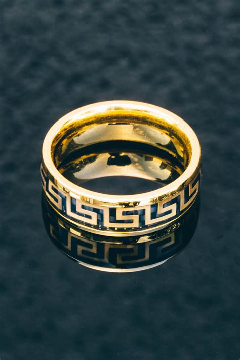 mens versace rings|Versace men's wedding rings.